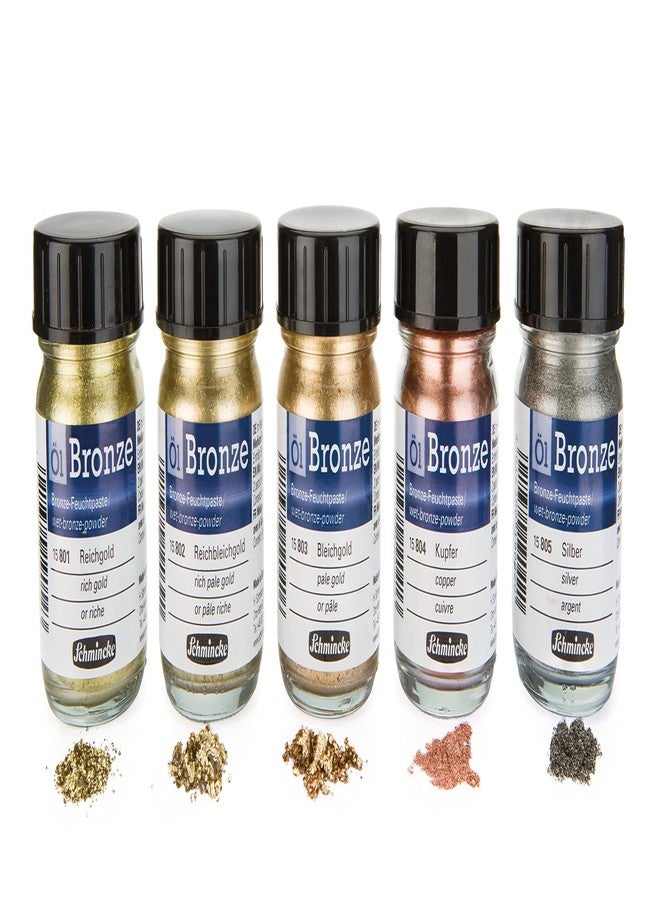 Schmincke Oil Bronze Powder, 50ml Jar, Pale Gold, 1 Each (15803024) - Image 4